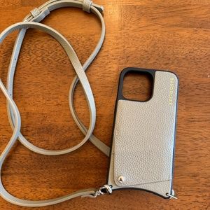 Bandolier Emma leather crossbody phone case